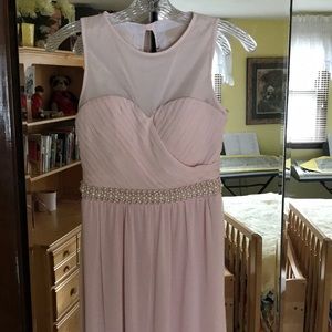 Baby pink prom dress
